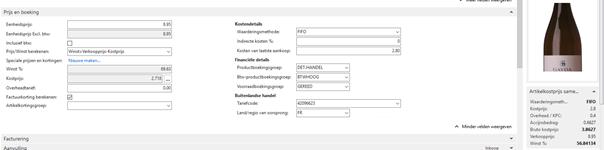 In dat overzicht heb je de mogelijkheid om de VVP nog handmatig aan te passen. Vervolgens kan de nieuwe VVP automatisch worden doorgevoerd inclusief de daarbij behorende herwaardering van de voorraad.