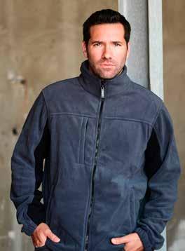 855207 T/M 855212 GRIJS : REF. 87255 T/M 87260 MARINEBLAUW : REF. 87262 T/M 87267 FLEECE JACK G-SMOOTH Gevoerd jack van 100% niet-pluizend polyester 50 g/m 2.