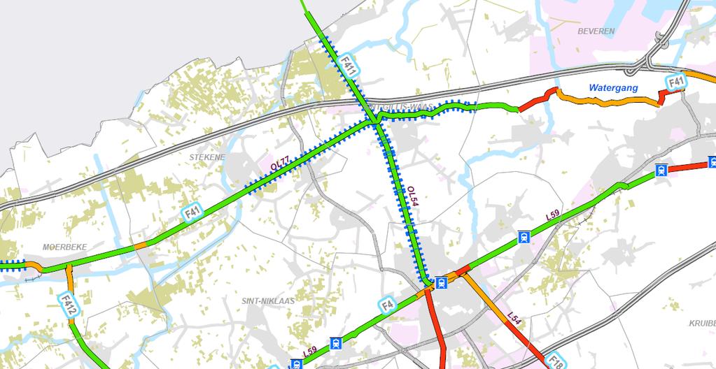 F411: Sint-Niklaas-richting Hulst (Nederland) F41 : Gentse haven (Zelzate) Antwerpse haven/antwerpen De fietspaden liggen er al, bijgevolg wordt er geen nieuw traject voorzien.