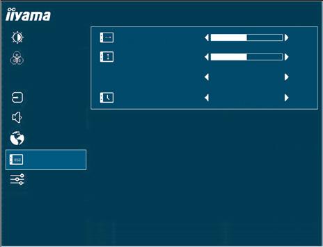 Taal Language Beeld Kleur ENGLISH Français ProLite XUB3493WQSU Deutsch Ingangsselectie Nederlands Audio Polski Taal Česky OSD instellingen Italiano Menu setup 日本語 Aanpassingsitem Optie Taal Language