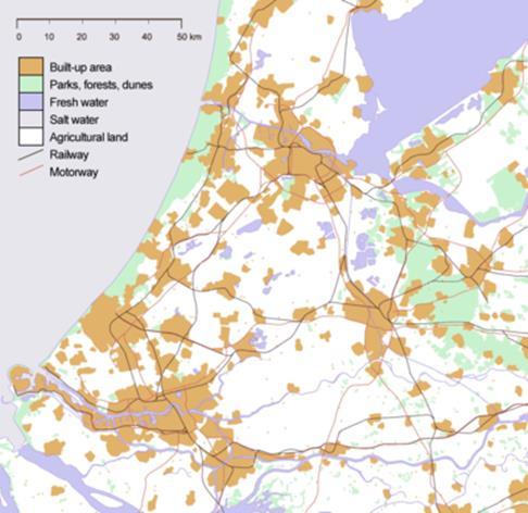 Nederland: suburbanisatie Trend dat mensen uit de stad trekken en zich vestigen in buitenwijken (sub-urbs).