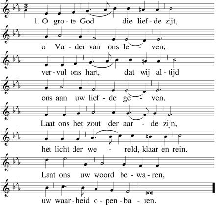 Overweging Zingen: O grote God die liefde zijt (lied 838) 2.