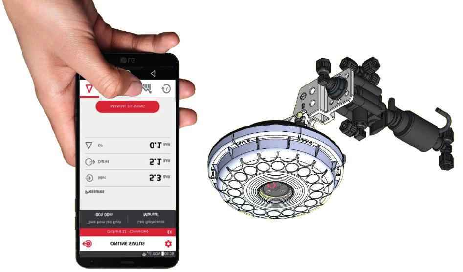 Handmatige start, geactiveerd door de ADI-P mobiele app (binnen Bluetooth-bereik) of via het elektronische bedieningspaneel.