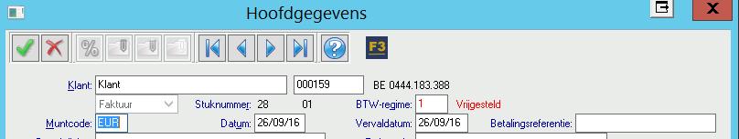 Controle klant/leverancier Is het btw-regime uit het bestand anders dan het