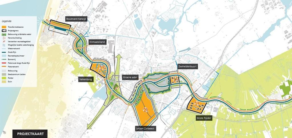 Regio-project: Oude Rijn Zone, parkway van de waterstad.