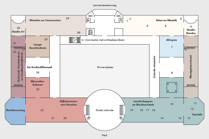 Dit zijn enkele interactieve voorwerpen in de tentoonstelling. Niet alle voorwerpen in het museum staan op de kaart.