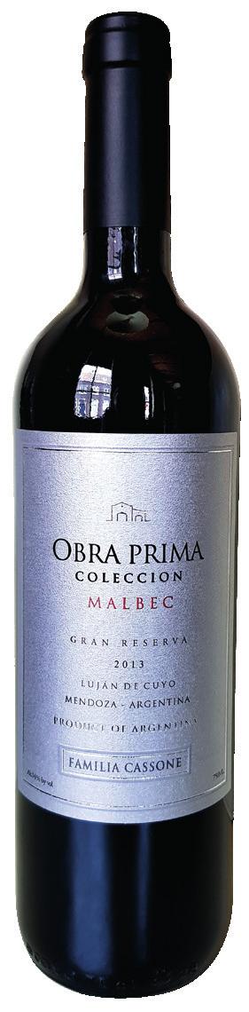 Vol en Rond / Lleno y Redondo / Full and Round Obra Prima Malbec Reserva Deze wijn is 12 maanden lang op Franse eikenhout gerijpt en heeft daardoor een warm,