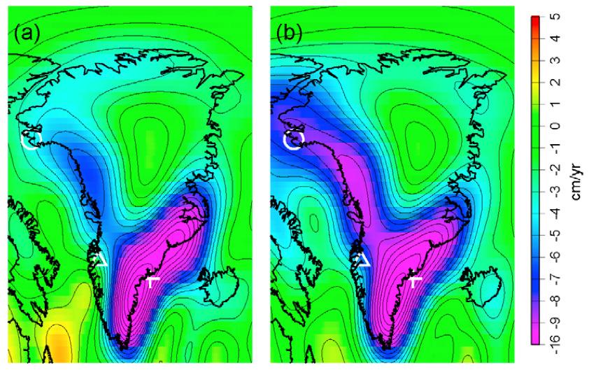 Recente observaties Potentiele invloed op zeeniveau: Groenland: ~ 7 m West AA: ~ 6 m East AA: ~