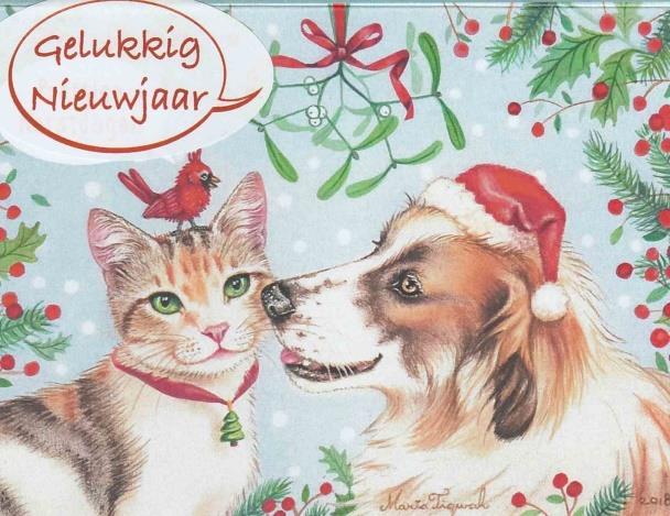 De kerstkaart van Stichting ActieZwerfhonden van 2018 is ontworpen door Maria van Eldik. In 2018 heeft de stichting totaal 80 katten en 1106 honden gesteriliseerd.