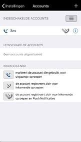 maken van de Acrobits softphone App. Afhankelijk van het gebruikte platform (IOS, Android) kunt u de software downloaden uit bijv.