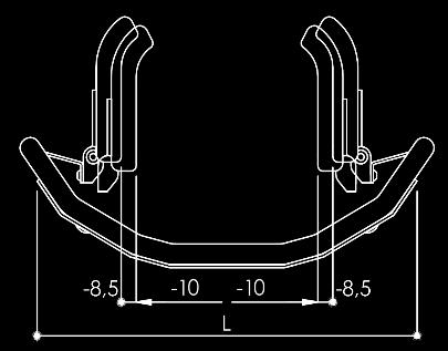 Aluminium schaal/schelp Hoogte 25 33 41 05308 858,60 Laterale steun standaard 7,5cm Hoogte 52 Laterale ondersteuning wing 05309 A = hoog B = laag 911,60 Aluminium schaal/schelp Hoogte 25 33 41