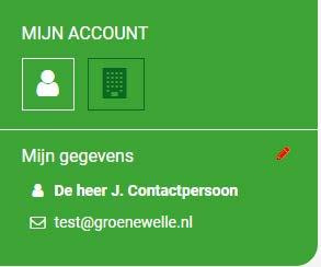 3 Onderhoud account De medewerker kan zijn eigen account onderhouden door te klikken op: De bedrijfsgegevens kunnen