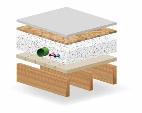 Oude houten vloeren kunnen bewaard worden op voorwaarde dat ze voldoende stabiel zijn. Kabels en leidingen kunnen in de korrels worden voorzien.