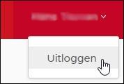 3.2 Uitloggen U kunt uitloggen via het menu rechtsboven in de applicatie, door te klikken op uw naam en vervolgens op Uitloggen.