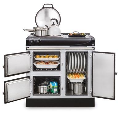 U kunt de gietijzeren ovens aan laten staan als u die aangename warmte van de AGA in de keuken wilt hebben, of u kunt ze.