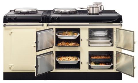 doordeweeks snel een maaltijd te bereiden. De AGA is ideaal om te koken voor een grotere groep, want alle ovens kunnen gelijktijdig worden gebruikt.
