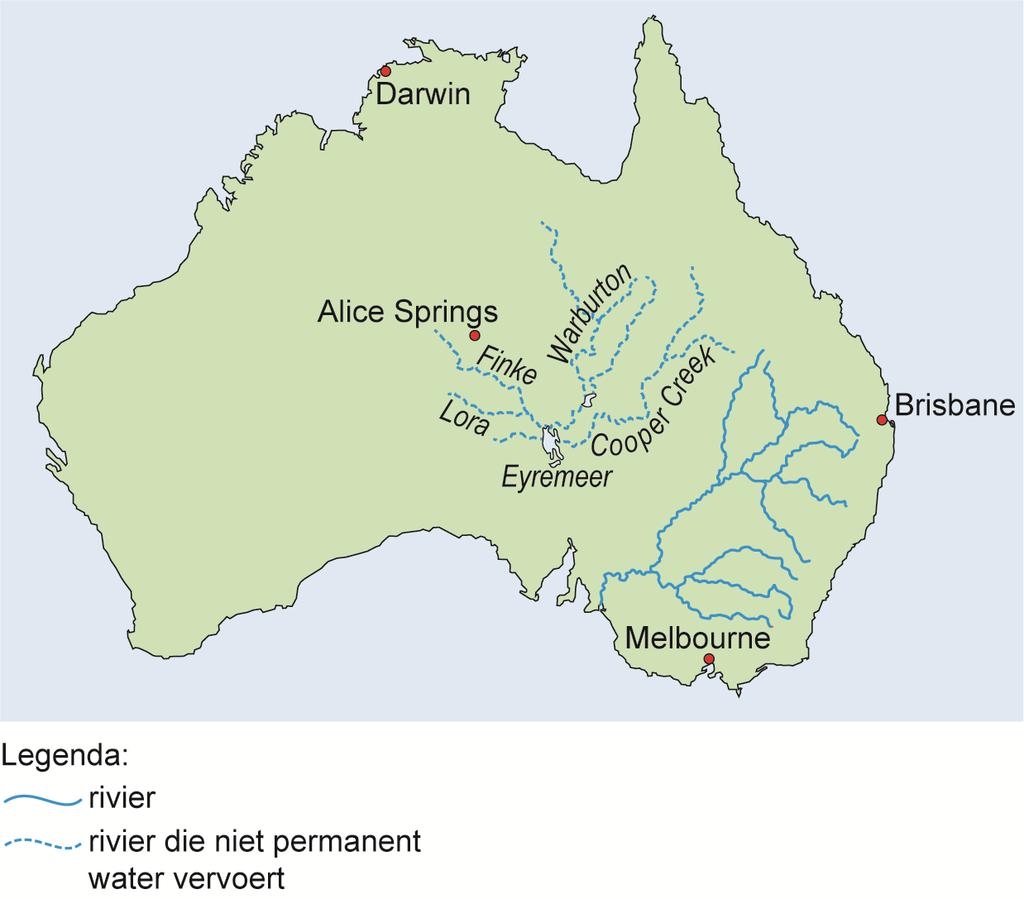 bron 12 Het Eyremeer Het Eyremeer is een meer in Australië dat meestal droog staat. Het meer ligt in het Grote Artesische Bekken.