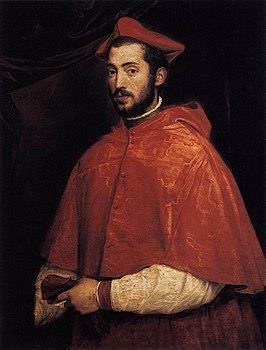 Sforza (16 jaar) tot kardinaal.