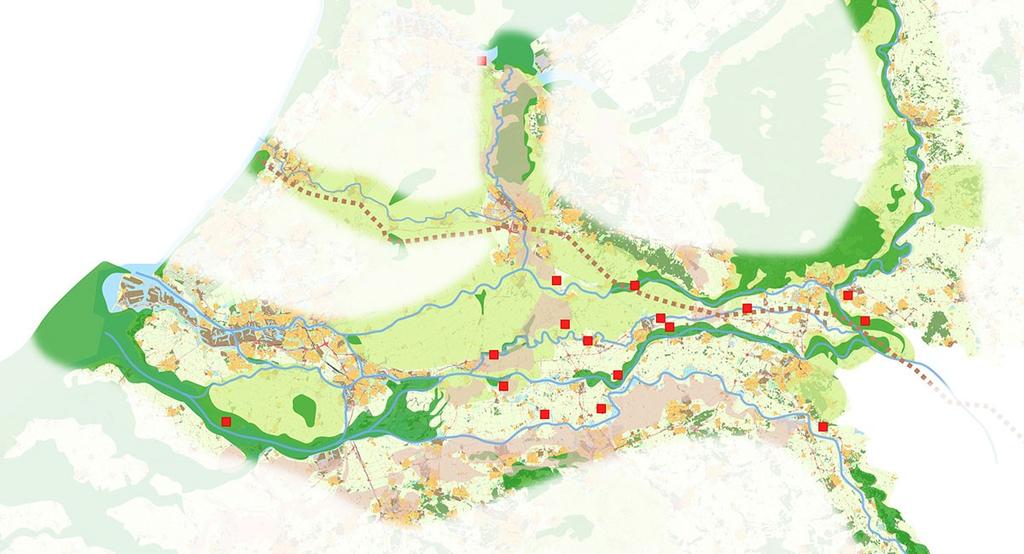 Rijn Maas Delta National Park conceptueel denken in lagen: destinatie voor toerisme als eerste laag, NP als tweede laag, Geopark als derde laag.