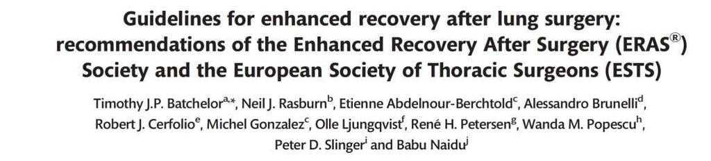 Peri-operatieve zorgen ERAS = enhanced recovery after surgery 45 items in