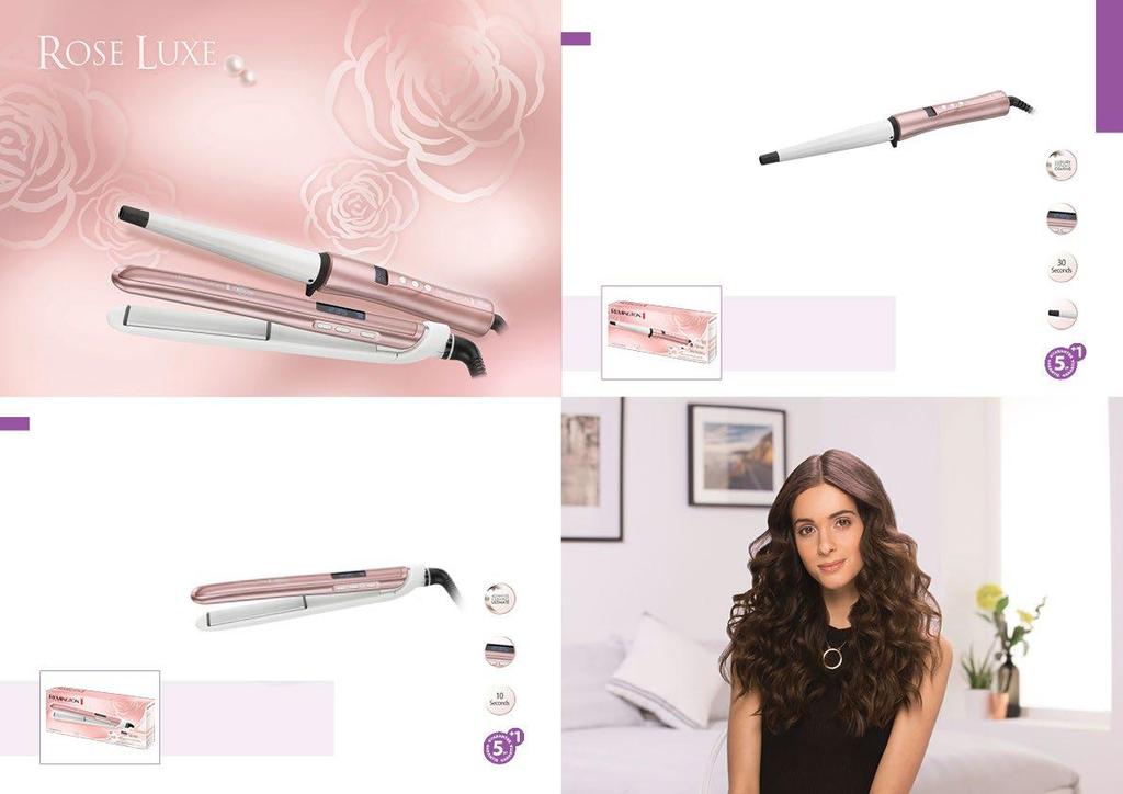 Die Produkte der Rose Luxe Haarstyling-Serie überzeugen durch ihre hochwertige Keramikbeschichtung, die ein optimales Haarstyling ermöglicht.