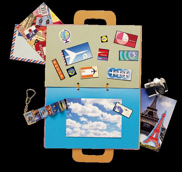 Collect leaflets from places you have visited and