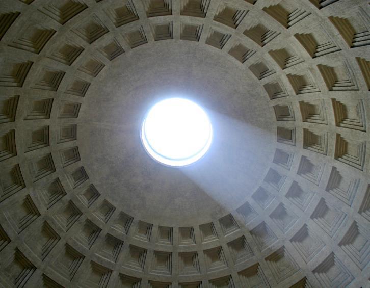 2000 jaar oude beton constructie (Pantheon in Rome in meest intelligente