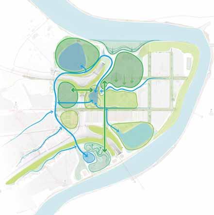 ZACHTE WATERKANT Tot slot worden er ook nieuwe speci ek mensgerichte verbindingen voorgesteld, zoals etstunnels of bruggen.