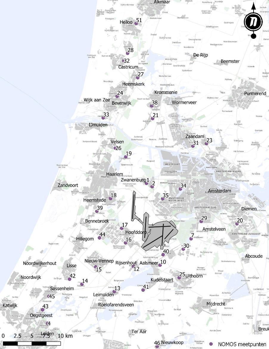 Geluidsmetingen: aantal noise events 60 db of meer NOMOS meetlocaties Afname aantal noise events van 60 db of meer in periode 1 april t/m 20 mei 40.Aalsmeer Oosteinde 10.Aalsmeer Centrum 46.