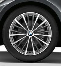 Lichtmetalen BMW wielen in Dubbelspaak styling 782, uitgevoerd in Bicolor Orbitgrau, gepolijst, 7,5 J x 18 inch, bandenmaat 225/45 R 18.