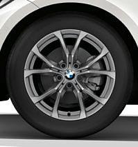 Lichtmetalen BMW wielen in V-spaak styling 776, uitgevoerd in Ferricgrau, 7,5 J x 17 inch, bandenmaat 225/50 R 17.