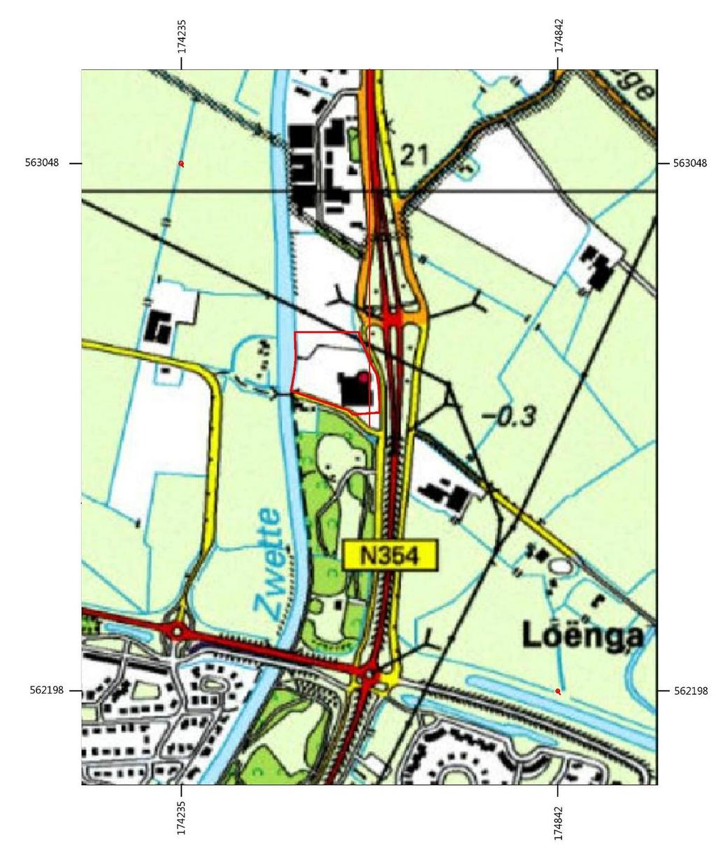 Afb. 13. Het plangebied (rood kader) op topografische kaart uit 1965 (bron: topotijdreis.nl). Bodemverstoringen Het plangebied is gesaneerd (www.bodemloket.nl). Er zijn geen vervuilingen meer aanwezig.