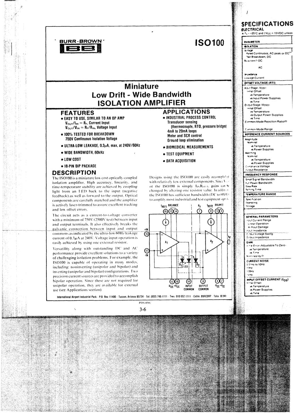 PECFCATONS * '. - *?PC and CVcc = 15VDC unless n.. Slope Vos! -**a! Ottsel va Trnperature.i inwl Power Supplies *i lime " "$4 stage ~vosor -w Oftset n Tem$maiure.