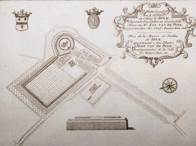 Het Huis te Spijk in 1728. Kopergravure door Abraham Rademaker, Noord-Hollands Archief Haarlem. In het begin van de 17e eeuw kwam het huis in bezit van de familie Hulft en kreeg de naam Endelgeest.