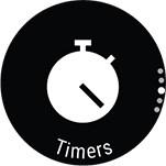 Timers In Timers vind je de stopwatch en een afteltimer. Stopwatch Druk op OK om de stopwatch te starten.