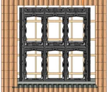 10) Afmetingen van het systeem EASY ROOF (M et gootstukken) 2 ) Berekening van de uitwendige hoogte van het te installeren systeem Karakteristieke afmetingen van het fotovoltaïsche veld Hoogte van