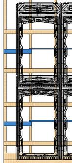 Voor een dak zonder latwerk is het verplicht om een horizontale daklat toe te voegen met een dikte die identiek is met de steunplanken (d)* per lijn van frames, gecentreerd op de hoogte van iedere
