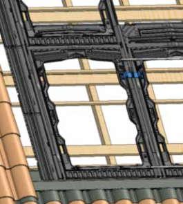 12.4.2) Plaatsen van het systeem EASY ROOF 1 ) Twee montagestaven aanbrengen en invoeren tussen de twee