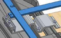 Inbusschroef M 6 b) Het onderste enkelvoudige voetje (en het middelste voor een montage met 6 voetjes) op zijn (hun) plaats brengen c) De