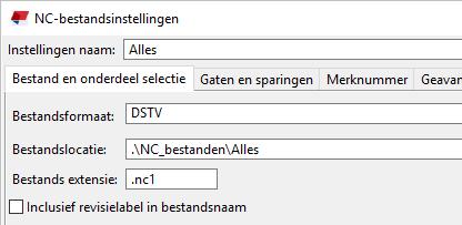 gemaakt. De variabele XS_MIS_FILE_DIRECTORY in de categorie CNC in Bestand > Instellingen > Variabelen definieert de locatie van de bestanden.