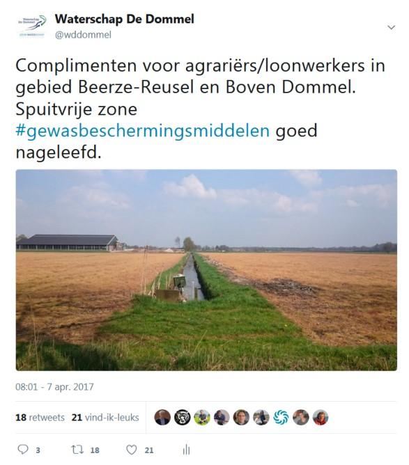 stadswater #waterkwaliteit pic.twitter.com/ywxykurmku (3.070) Oct: De wandeling langs de Kleine Aa in Boxtel is begonnen. Over duurzaam water. Pic.twitter.com/fLLno9Otb9 (3.507) Nov: Gefeliciteerd!