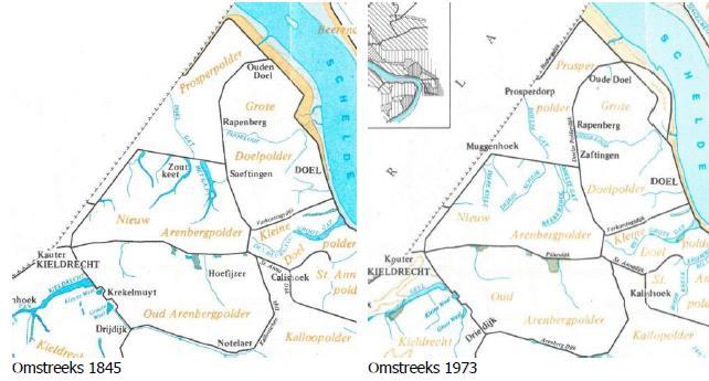 Nieuwste tijd Op historische kaarten vanaf de 19 de eeuw is de naam Zoutkeet (soms Zoutkeert gespeld) te zien nabij het studiegebied.