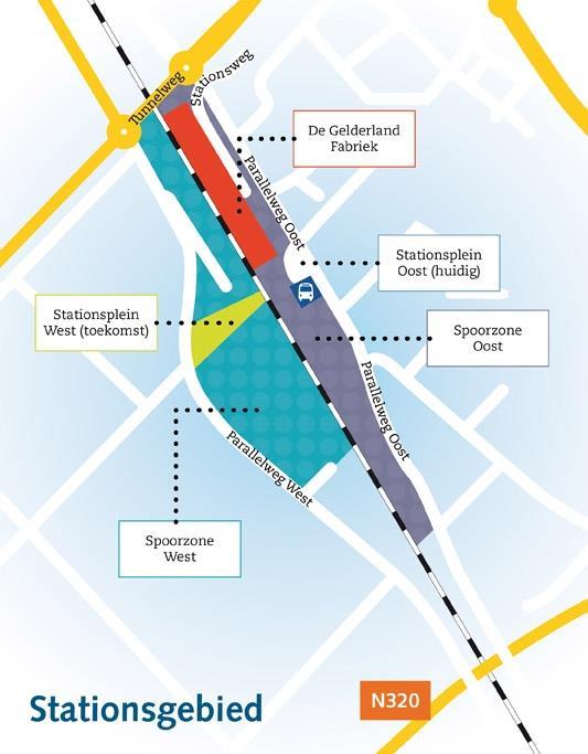 Figuur 7: Vlekkenplan herontwikkeling spoorzone west (bron: Nieuwsbrief 4 Herontwikkeling spoorzone Culemborg) Hierdoor ontstaan volumes die passen bij de maat en schaal van de omgeving.
