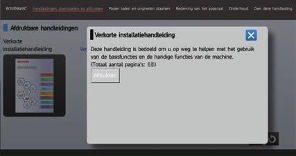 () Tik op de toets [Handleidingen downloaden en afdrukken].