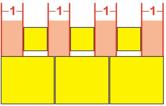 TEKST EN TYPOGRAFIE 1 2 1 (JIS) Rule alignment of rubi text Equal Space: Aligns rubi text so that the space at the beginning of the line of rubi text, the space at the end of the line of rubi text,