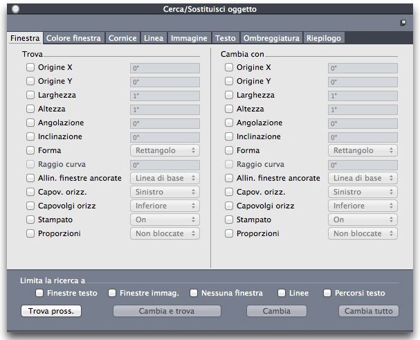 Item Find/Change XTensions-software Deze XTensions-software voegt aan QuarkXPress het Zoek/Verander item-palet toe (Bewerk > Zoek/Verander item).