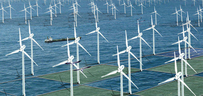 ANDERS ENERGIE OPWEKKEN Het ondiepe gedeelte van de Noordzee is groot genoeg om alle windmolens te plaatsen die we nodig hebben op zee. Er is dan ook nog ruimte voor scheepvaart, vogels en militairen.