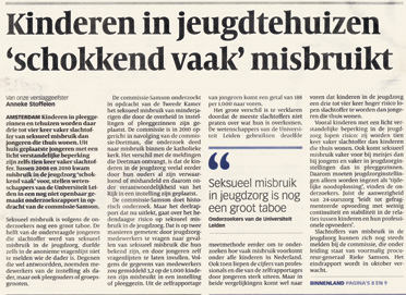 Voorpagina de Volkskrant, 1 mei 2012. voor jeugdigen, variërend van kleine kinderen tot pubers en jong volwassenen.