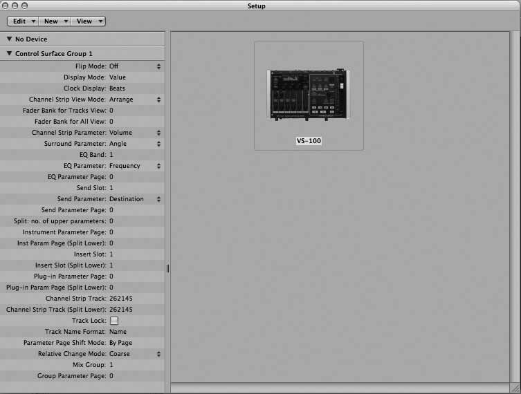 De VS-100 gebruiken om Logic Pro/Express of GarageBand te bedienen De VS-100 is compatibel met muziekproductiesoftware van Apple, zoals Logic Pro/Express en GarageBand.