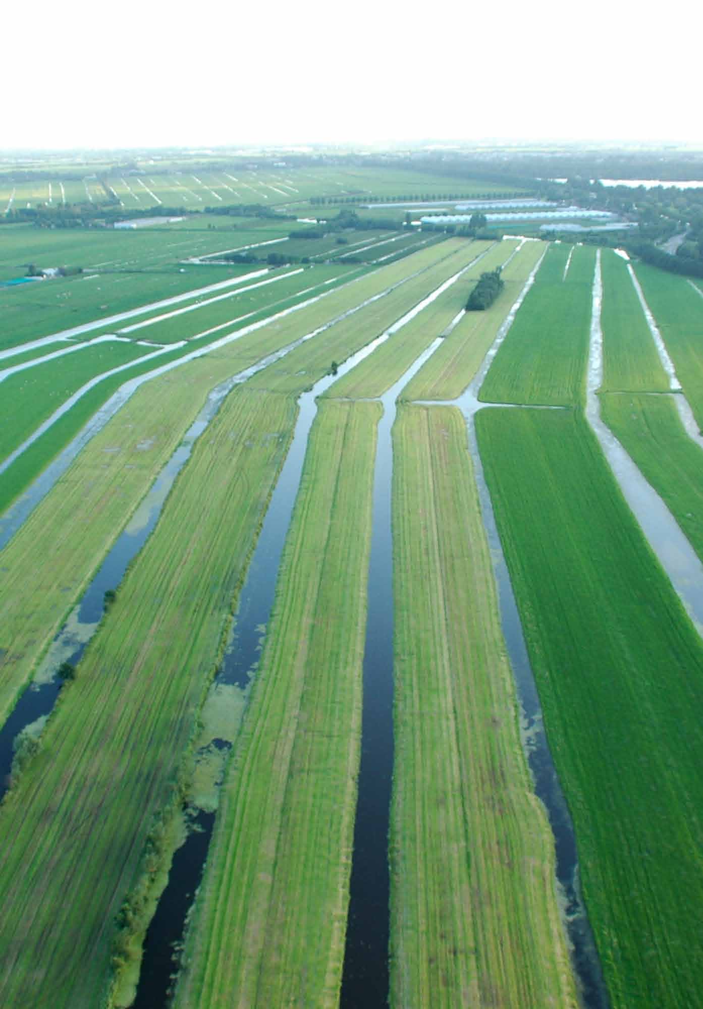 Nederland - waterland; Nederland - boerenland. Het agrarisch grondgebruik is intensief en het water altijd dichtbij.